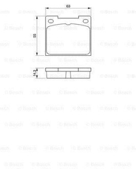 Тормозные колодки дисковые, комплект BOSCH 0 986 460 881