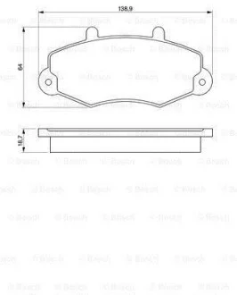 Тормозные колодки дисковые, комплект BOSCH 0 986 460 963 (фото 1)