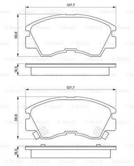 Тормозные колодки дисковые, комплект BOSCH 0 986 460 978