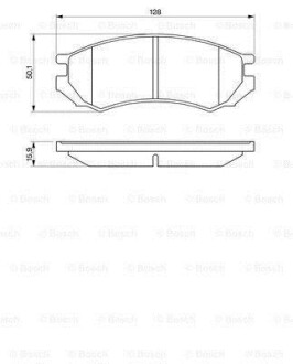 Тормозные колодки дисковые, комплект BOSCH 0 986 460 981