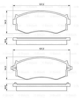 Тормозные колодки дисковые, комплект BOSCH 0 986 461 121