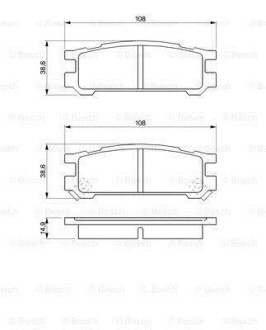 Тормозные колодки дисковые, комплект BOSCH 0 986 461 143