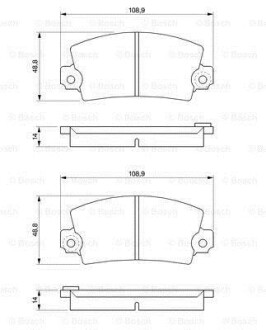 Тормозные колодки дисковые, комплект BOSCH 0 986 461 396