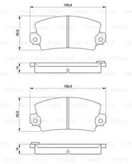 Тормозные колодки дисковые, комплект BOSCH 0 986 461 396