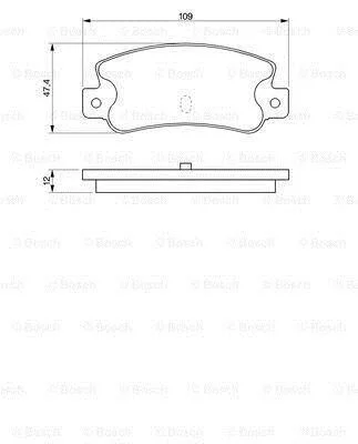 Тормозные колодки дисковые, комплект BOSCH 0 986 461 770 (фото 1)