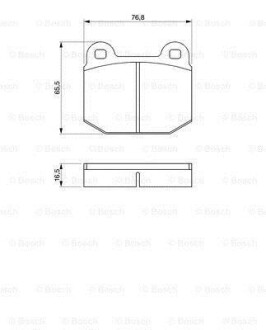 Тормозные колодки дисковые, комплект BOSCH 0 986 463 232