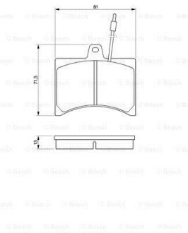 Тормозные колодки дисковые, комплект BOSCH 0 986 465 941