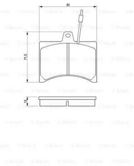Тормозные колодки дисковые, комплект BOSCH 0 986 465 941
