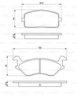 Тормозные колодки дисковые, комплект BOSCH 0 986 466 051