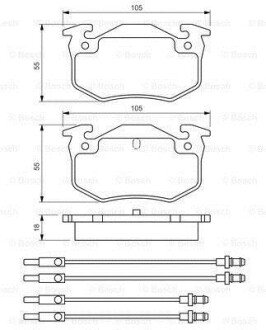 Колодки гальмівні (задні) Citroen BX 82-94 BOSCH 0 986 466 350