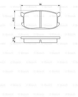 Тормозные колодки дисковые, комплект BOSCH 0 986 467 602