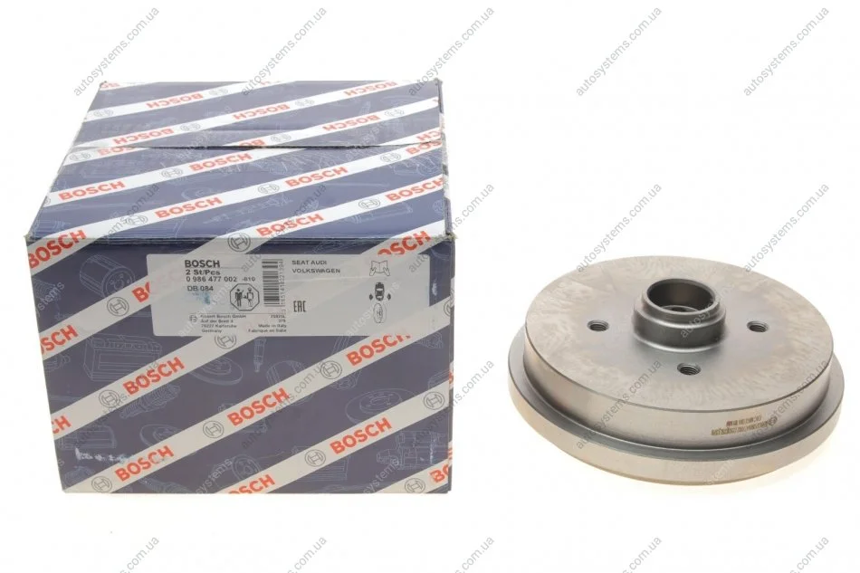 Барабан гальмівний (задній) Audi/VW -04 (180x39) BOSCH 0 986 477 002 (фото 1)