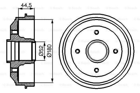 Тормозной барабан задний BOSCH 0 986 477 070