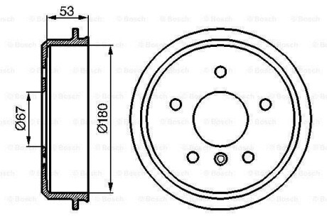 Тормозной барабан задний BOSCH 0 986 477 096