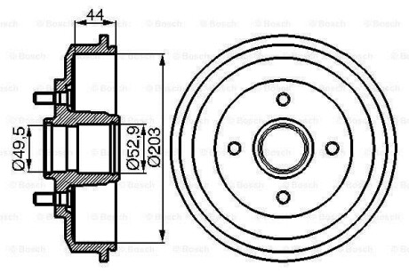 Тормозной барабан задний BOSCH 0 986 477 102