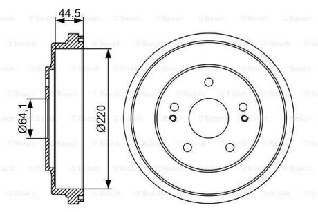 Тормозной барабан задний BOSCH 0 986 477 147