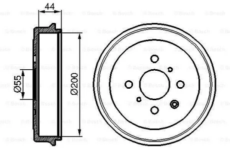 Тормозной барабан задний BOSCH 0 986 477 148