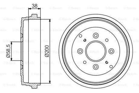 Тормозной барабан задний BOSCH 0 986 477 174