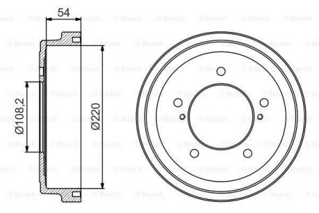 Тормозной барабан задний BOSCH 0 986 477 213