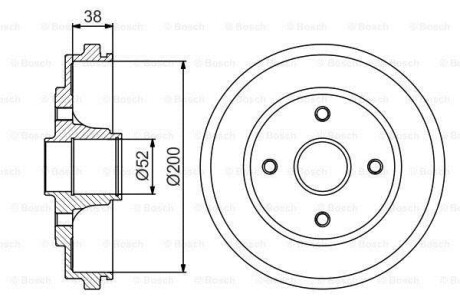 Тормозной барабан задний BOSCH 0 986 477 229