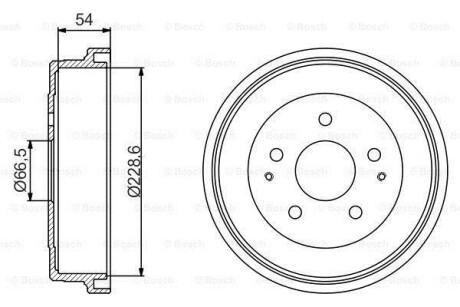 Тормозной барабан задний BOSCH 0 986 477 230