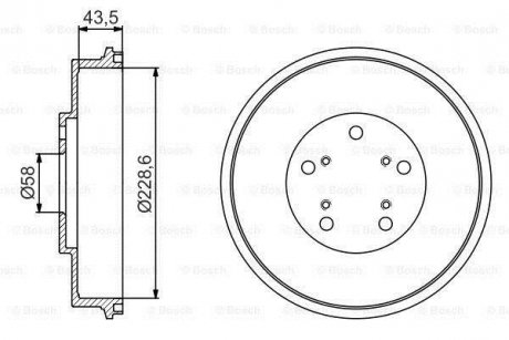 Тормозной барабан BOSCH 0 986 477 231