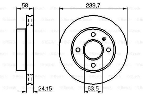 Тормозной диск передний вентилируемый BOSCH 0 986 478 148