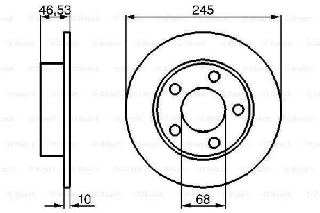 Тормозной диск задний невентилируемый BOSCH 0 986 478 315