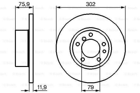Диск гальмівний передн лів/прав BMW 5 (E34) 1.8-2.5D 06.87-07.96 BOSCH 0 986 478 319