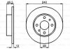 Диск гальмівний (передній) Fiat Fiorino (146/147) 86-01/Panda 91-03 (240.2x12) BOSCH 0 986 478 353 (фото 2)