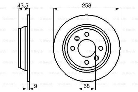 Тормозной диск задний невентилируемый BOSCH 0 986 478 374