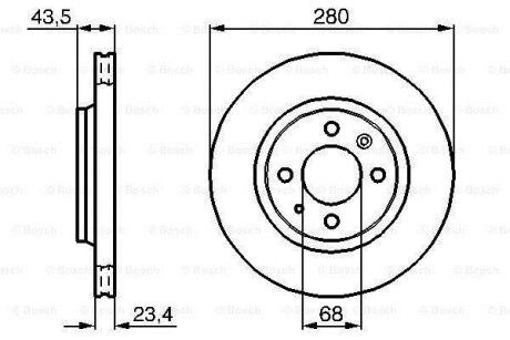 Тормозной диск передний вентилируемый BOSCH 0 986 478 375