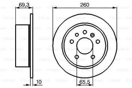 Тормозной диск задний невентилируемый BOSCH 0 986 478 430