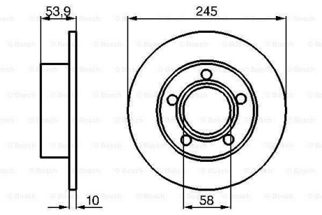 Тормозной диск задний невентилируемый BOSCH 0 986 478 461