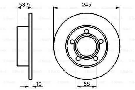 Тормозной диск задний невентилируемый BOSCH 0 986 478 461