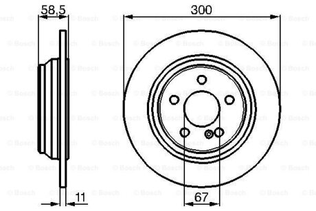 Тормозной диск задний невентилируемый BOSCH 0 986 478 472