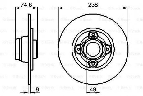 Тормозной диск BOSCH 0 986 478 557