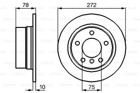 Тормозной диск задний невентилируемый BOSCH 0 986 478 641