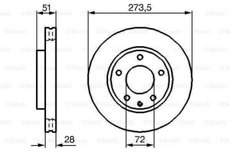 Тормозной диск BOSCH 0 986 479 016