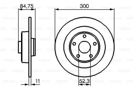 Тормозной диск задний невентилируемый BOSCH 0 986 479 083