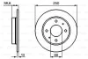 Диск гальмівний (задній) Mitsubishi Colt 04-13 Smart Forfour 03-08 (250x10) (повний) BOSCH 0 986 479 236 (фото 11)