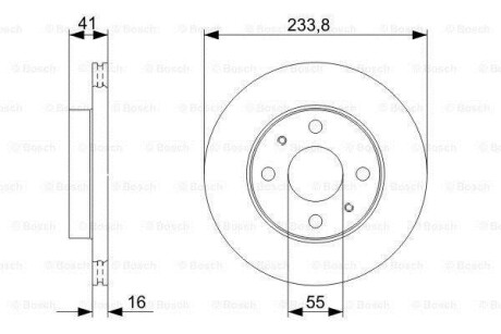 Тормозной диск передний вентилируемый BOSCH 0 986 479 352