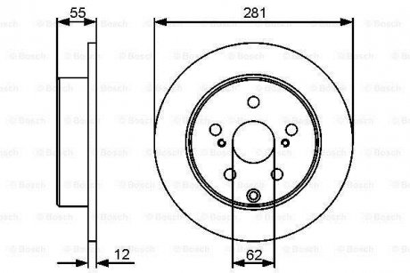 Тормозной диск BOSCH 0 986 479 419 (фото 1)