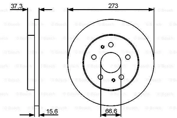 Тормозной диск BOSCH 0 986 479 432 (фото 1)