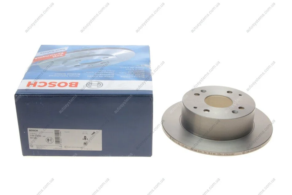 Диск гальмівний (задній) Honda Accord VI 98-02 (260x10) BOSCH 0 986 479 504 (фото 1)