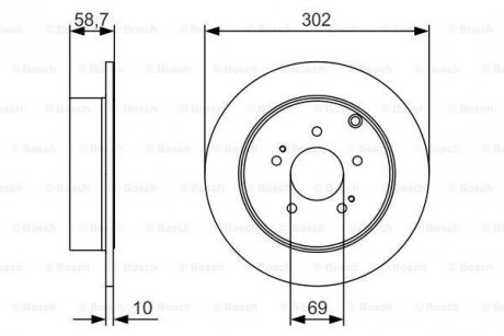 Тормозной диск BOSCH 0 986 479 532 (фото 1)