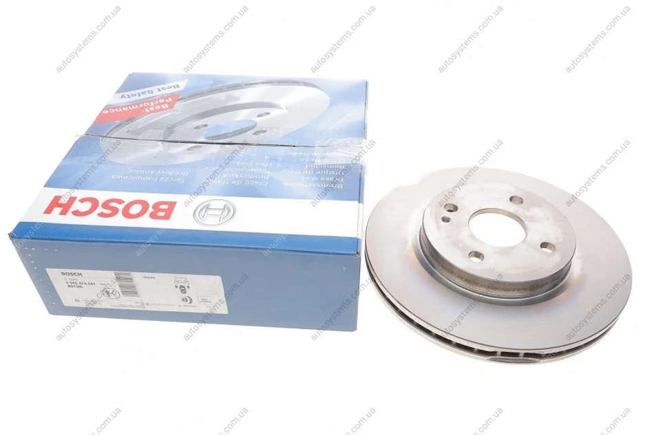 Диск гальмівний (передній) Mazda 2 07-15 (288x23) (з вентиляцією) BOSCH 0 986 479 541 (фото 1)