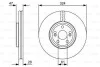 Диск гальмівний (передній) Renault Espace IV/ Vel Satis 02- (324x28) BOSCH 0 986 479 565 (фото 7)