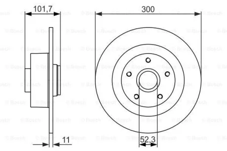 Тормозной диск задний невентилируемый BOSCH 0 986 479 573