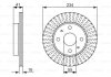 Диск гальмівний (передній) Subaru Justy 07-13/Daihatsu Sirion/YRV 99- (234x40.9) BOSCH 0 986 479 592 (фото 2)